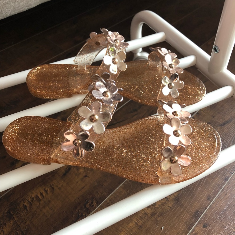 Original plastic flowered sandals size 36
